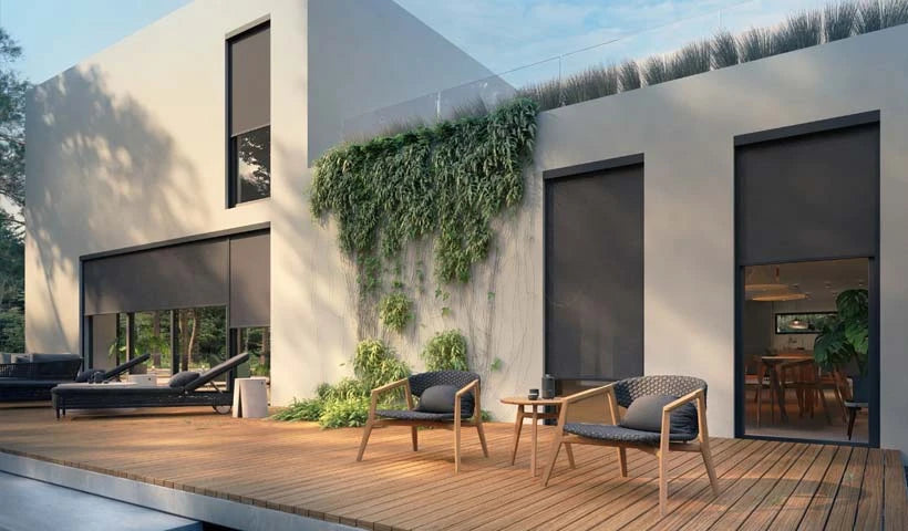 Sunshade Experts RS Classic: sfeerbeeld van de productfamilie, niet van de gekozen uitvoering.