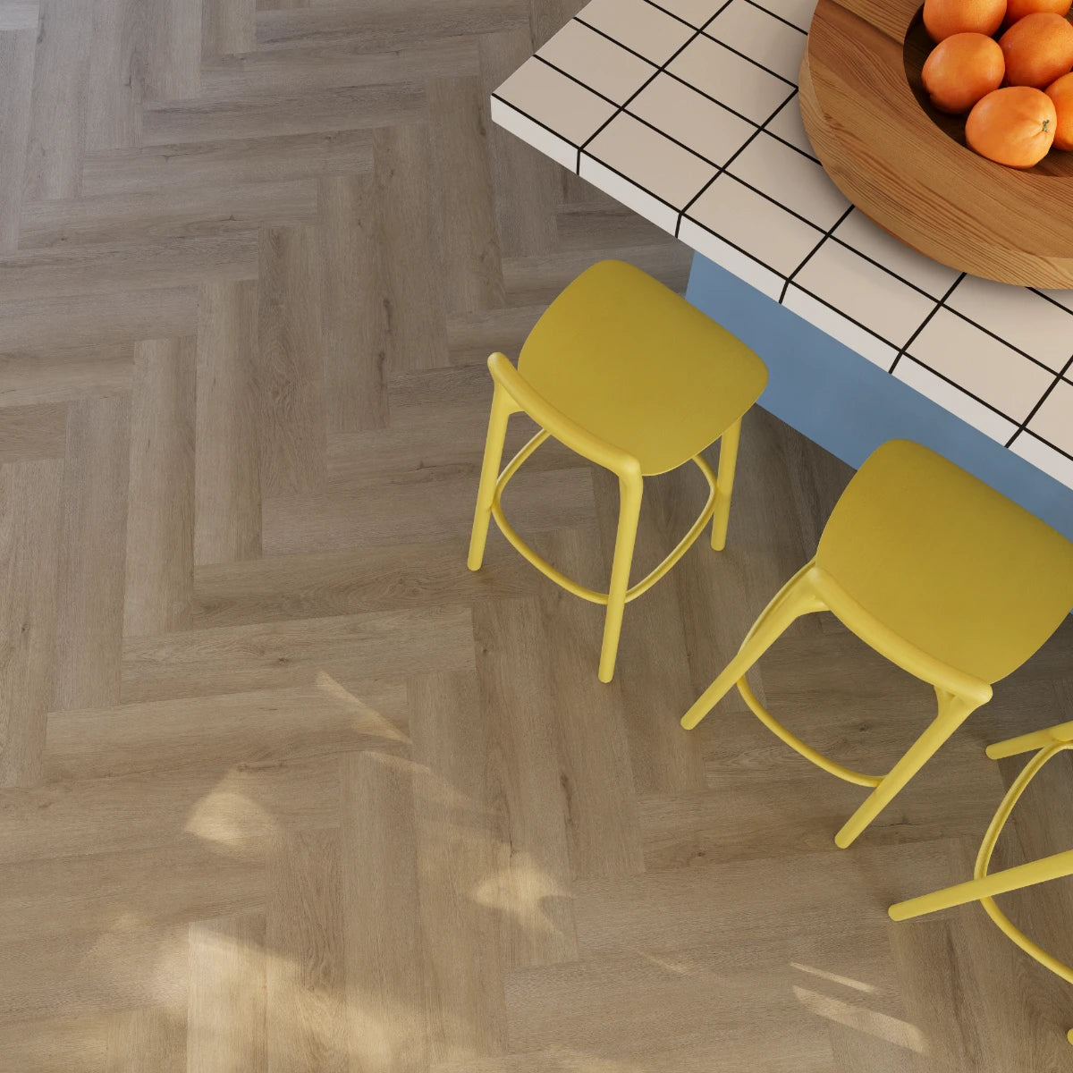 Saffier Avenue Tampa Oak Visgraat Klik - PVC