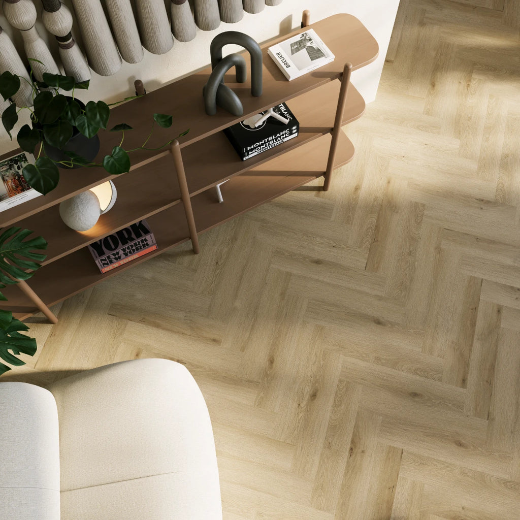 Saffier Promenade Elm Visgraat Klik - PVC-vrij