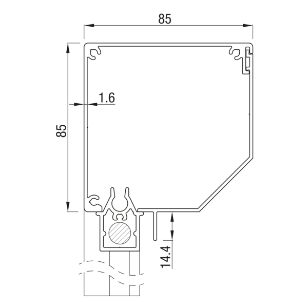 Sunshade Experts Screen 85 Schuin - uitvoering