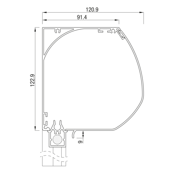 Sunshade Experts Screen 120 dicht - uitvoering
