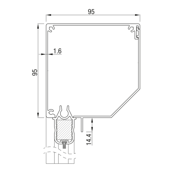 Sunshade Experts RS Classic 95 schuin - uitvoering