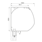 Sunshade Experts RS Classic 120 dicht - uitvoering