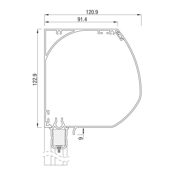 Sunshade Experts RS Classic 120 dicht - uitvoering