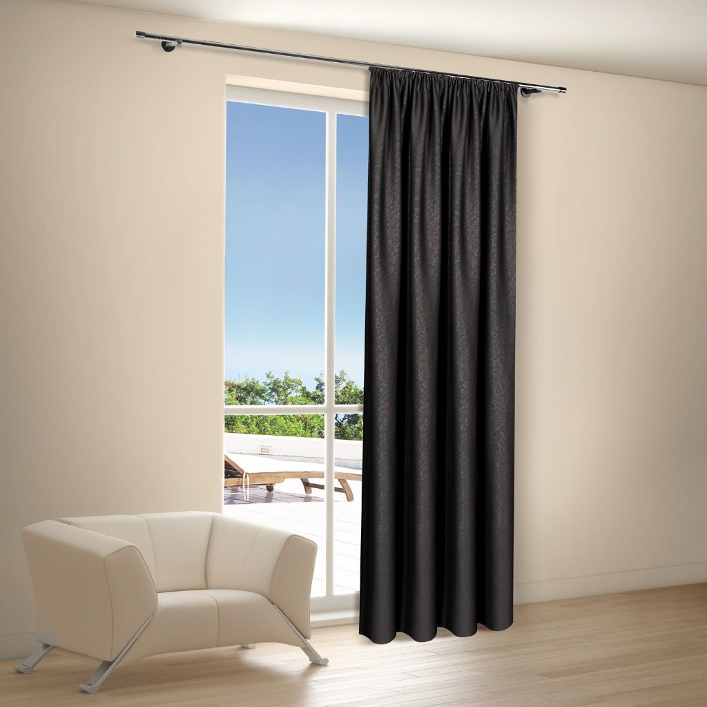Gerster 40444 0999 zwart - 245 x 140 cm (hoogte x breedte)