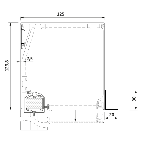 Sunshade Experts RS Smart 130 recht met revisie - uitvoering