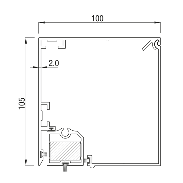 Sunshade Experts Screen - Staaldraad geleiding - Screen 100 C Staaldraad geleiding - uitvoering