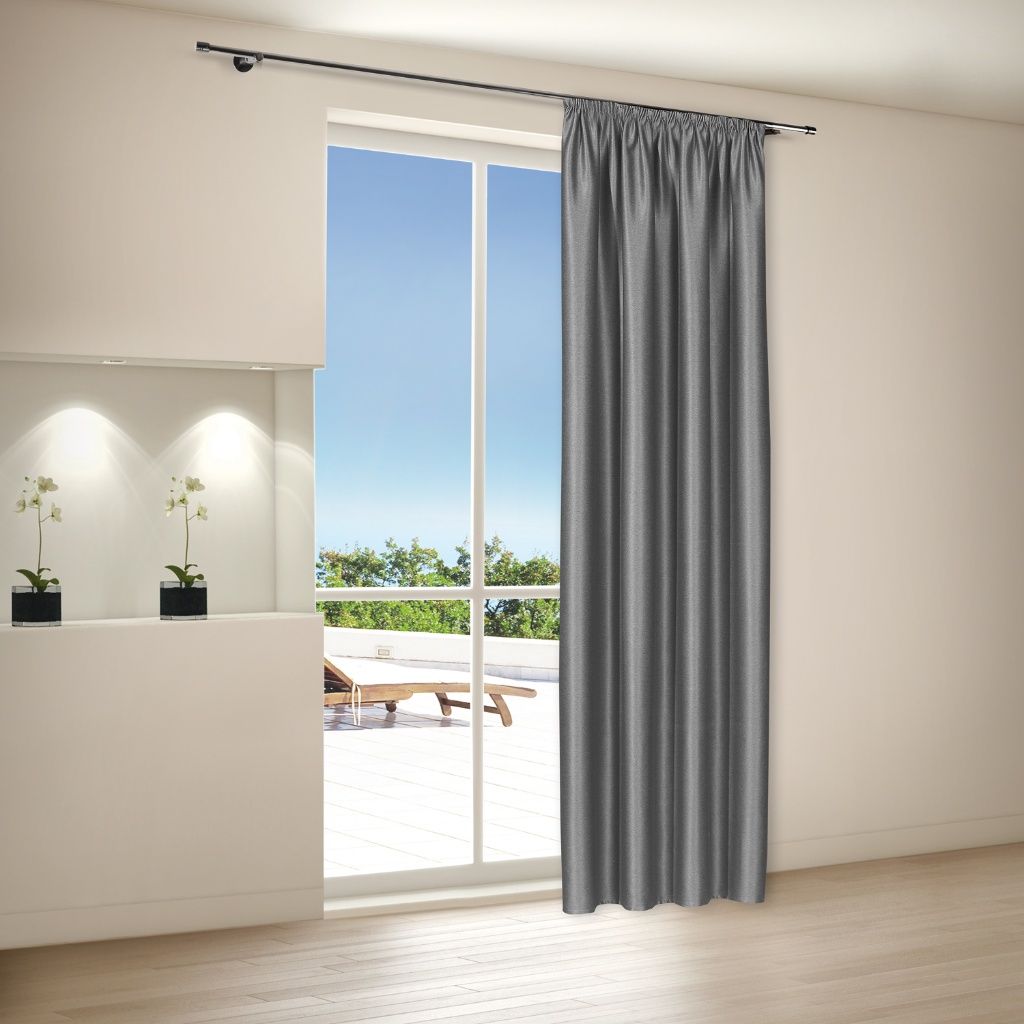 Gerster 40455 0840 lichtgrijs - 245 x 140 cm (hoogte x breedte)