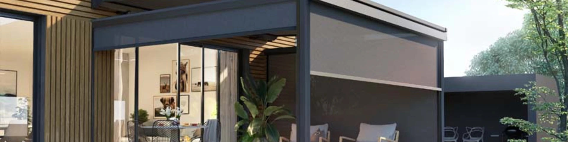 Sunshade Experts Matera PERGOLA + 3 x RS Smart - sfeerbeeld productfamilie