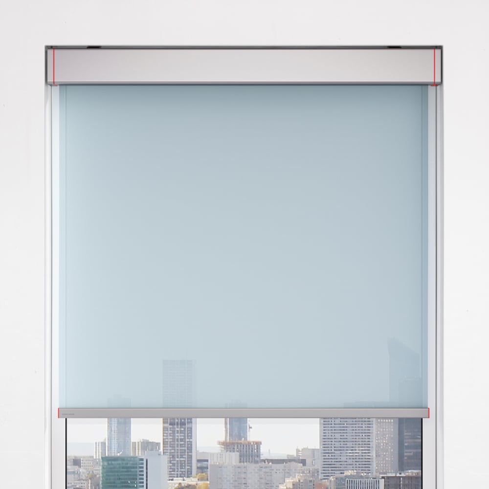 Kvadrat Closed cassette - op maat - voorbeeld NaturalAnodized Red