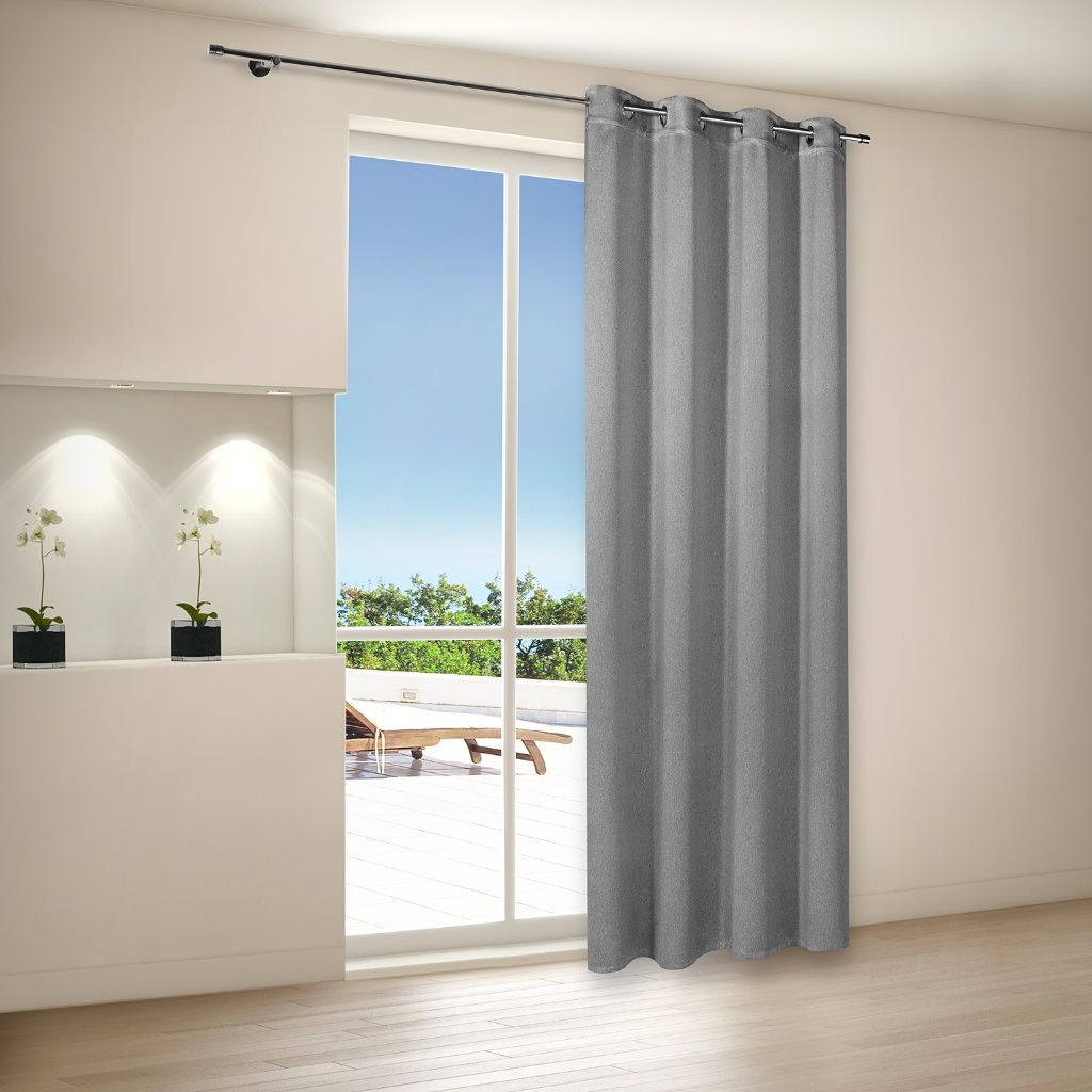Gerster 40518 0840 lichtgrijs - 235 x 140 cm (hoogte x breedte)