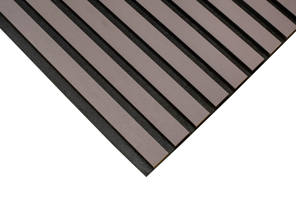 Detail van de hoek en rand van een lamellenpaneel.