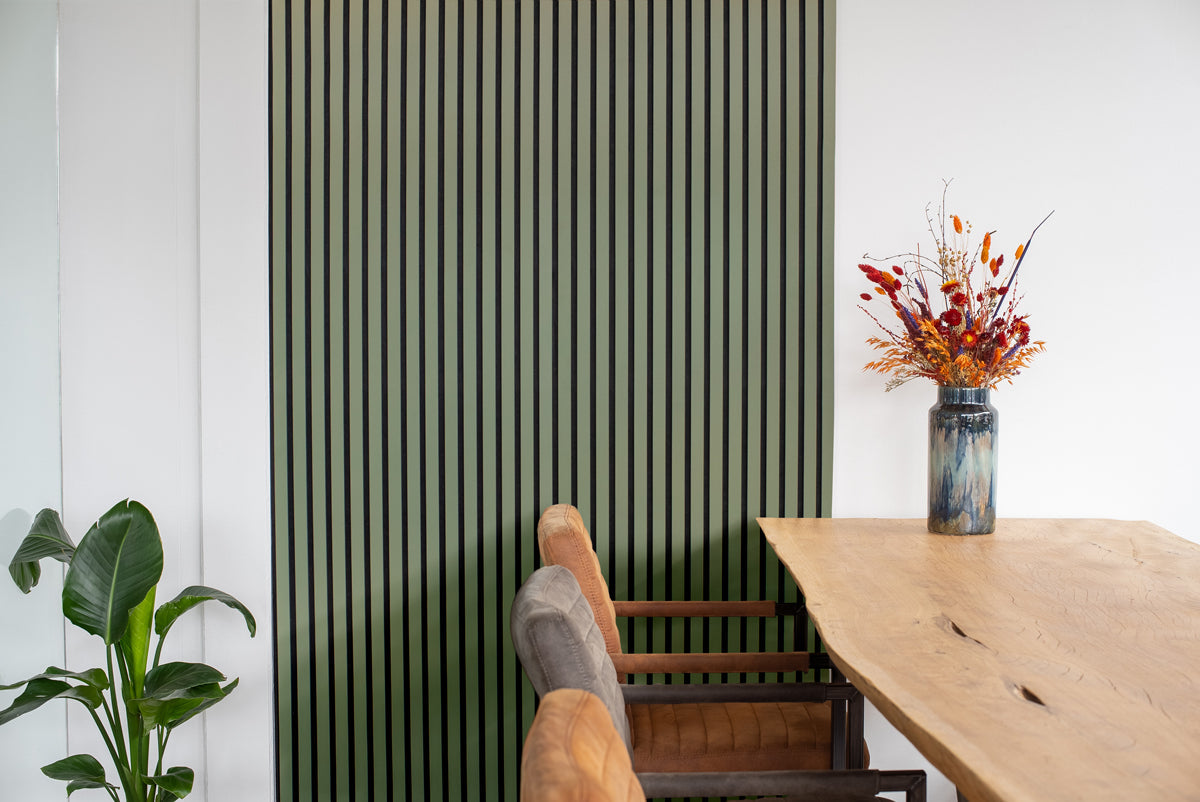 Floer Akupanel Wandpanelen -- Lino Olijfgroen 240cm