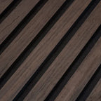 Detail van lamellen met donkere tussenruimten.