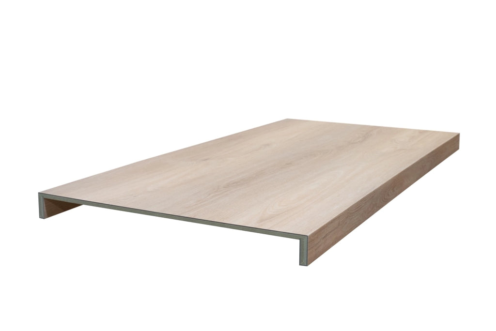 Floer Trap Overzettreden – Onbehandeld Eiken Dubbeltrede 138 cm