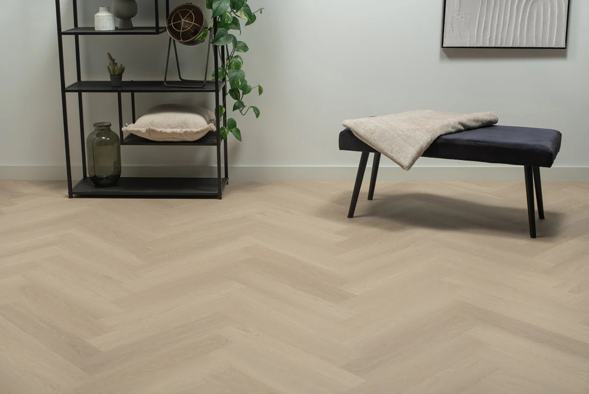 Floer Visgraat Click PVC – Beige Eiken