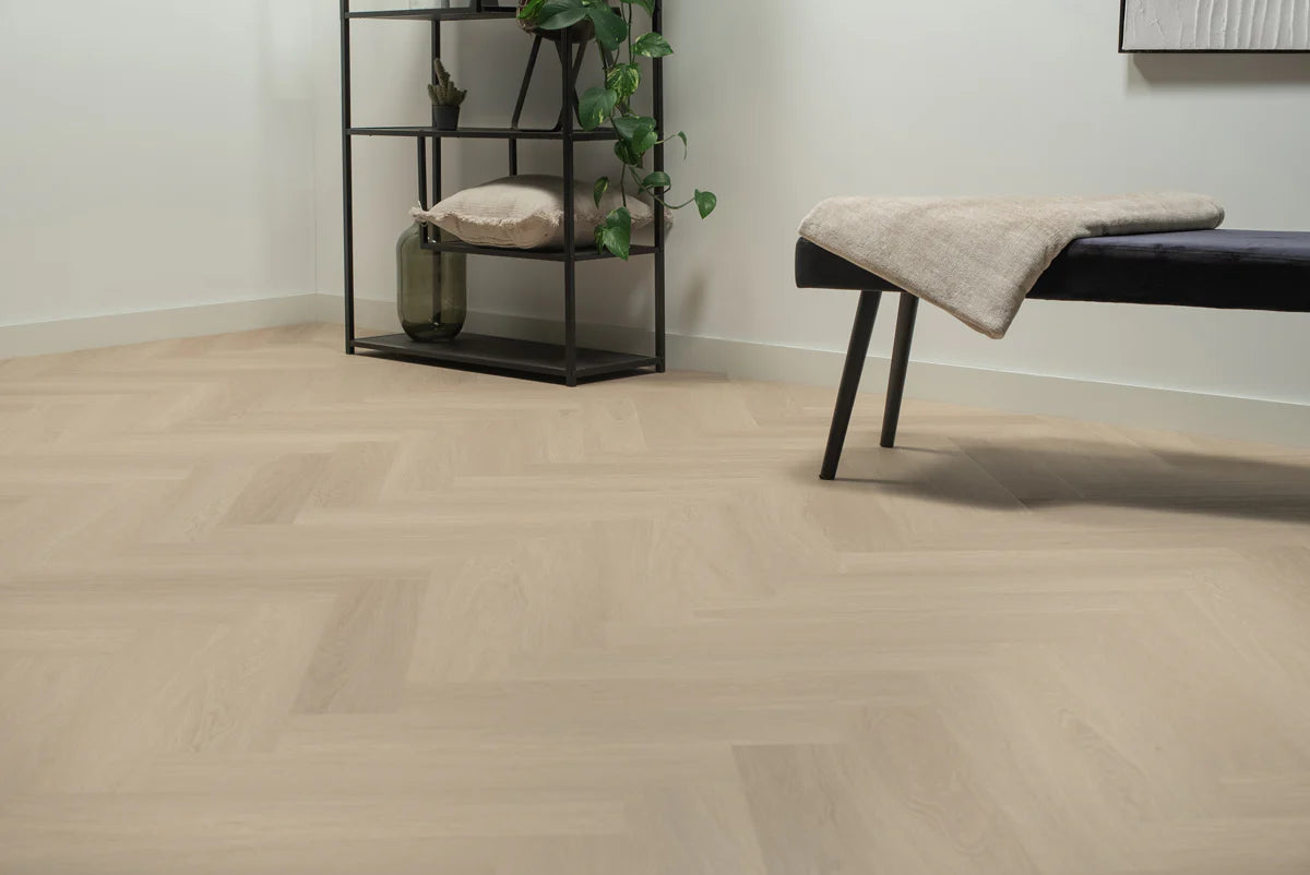 Floer Visgraat Click PVC – Beige Eiken
