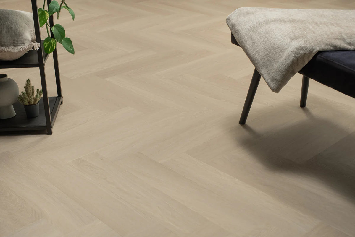 Floer Visgraat Click PVC – Beige Eiken