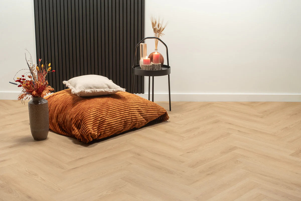 Floer Visgraat Click PVC – Natuur Eiken