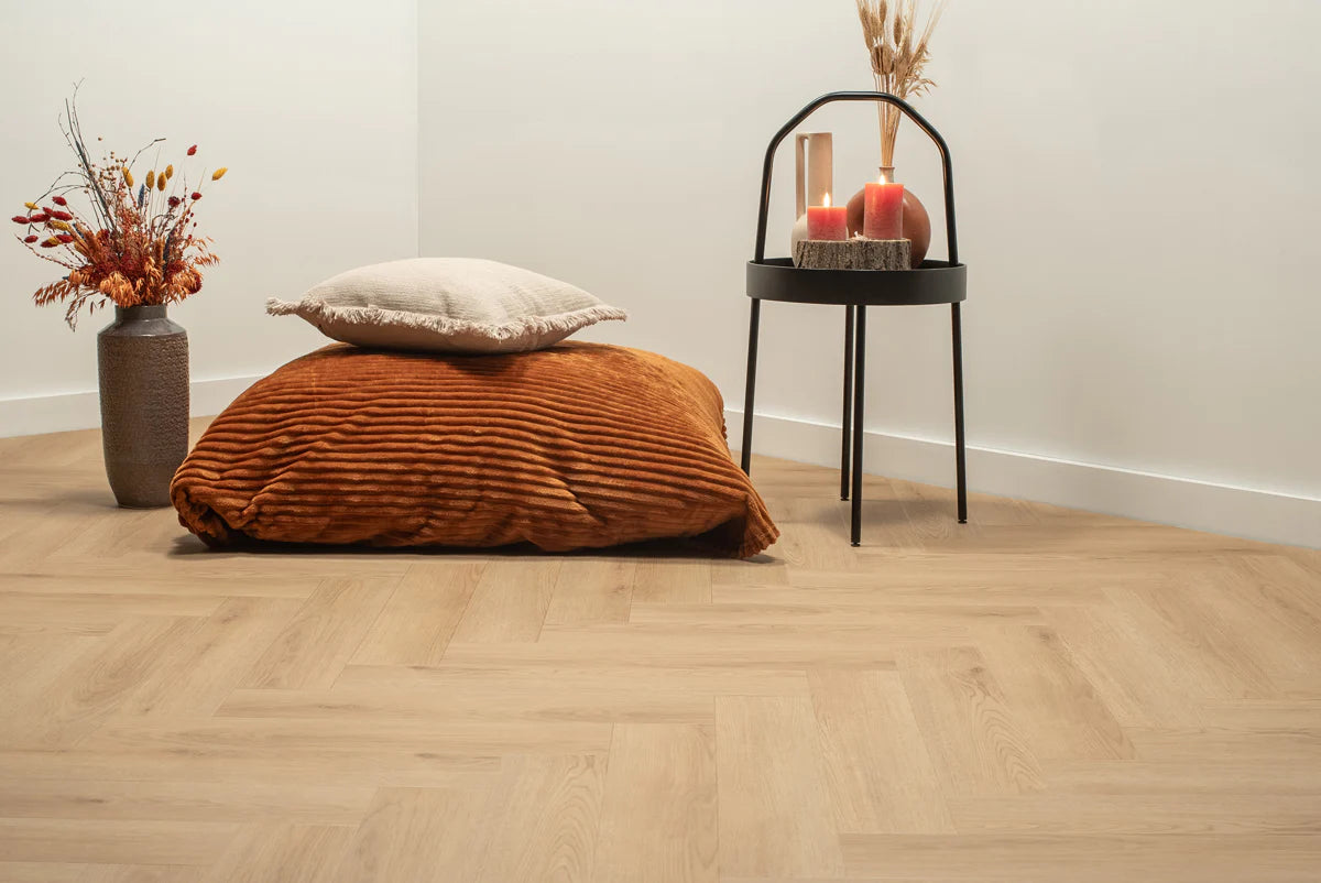 Floer Visgraat Click PVC – Natuur Eiken