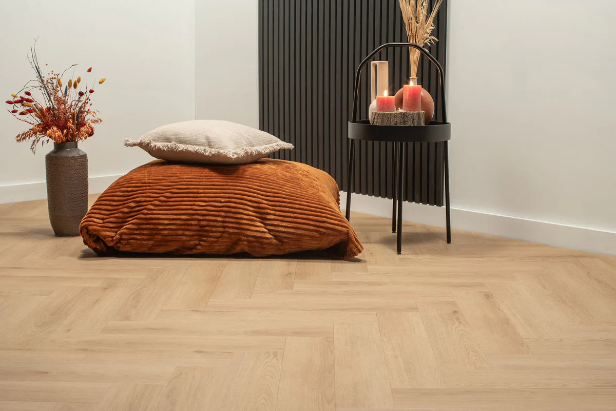 Floer Visgraat Click PVC – Natuur Eiken