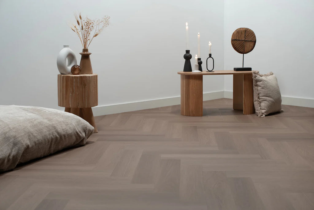 Floer Visgraat PVC – Greige Eiken