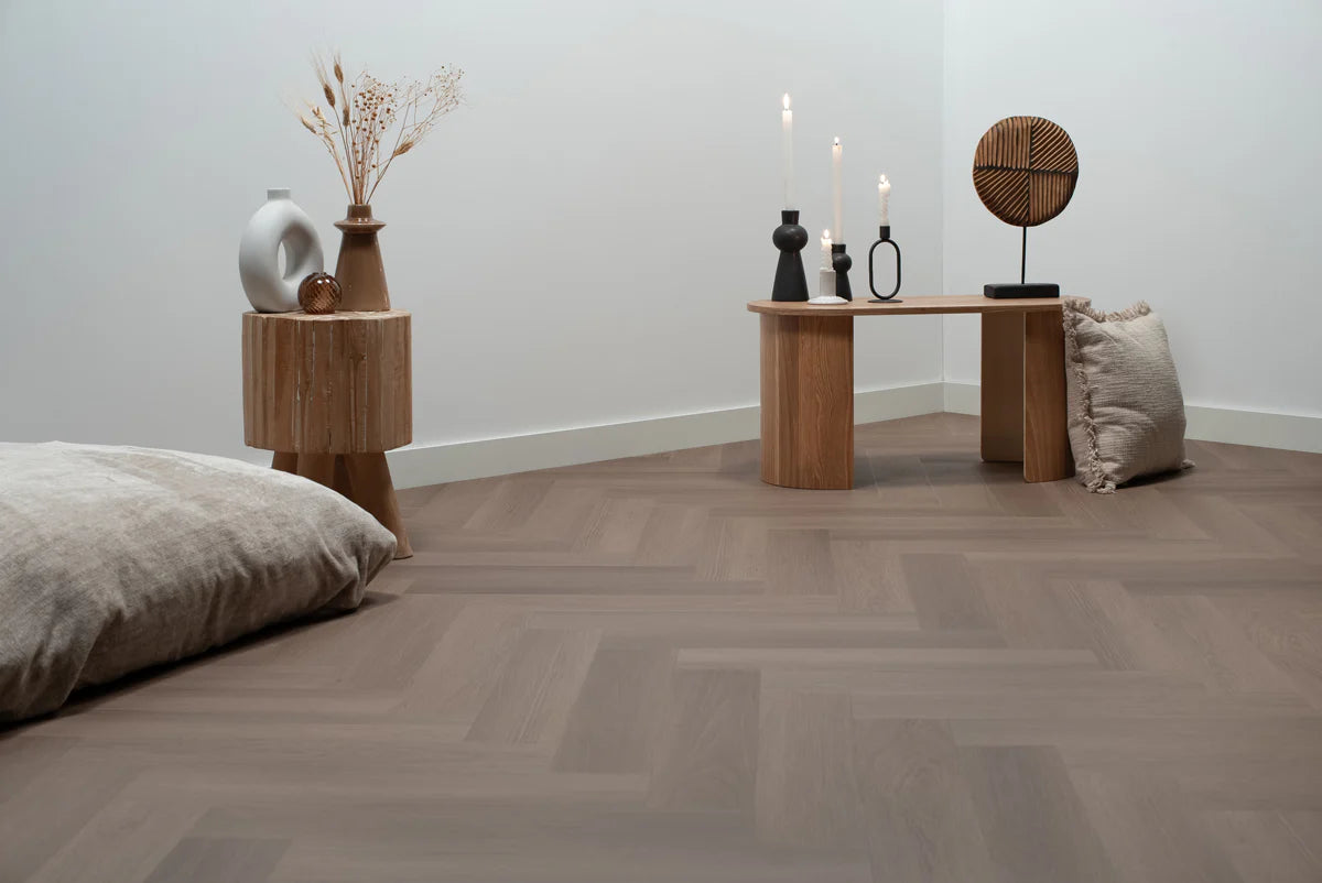 Floer Visgraat PVC – Greige Eiken