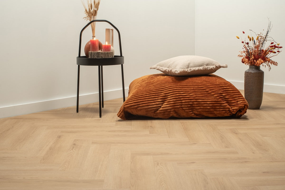 Floer Visgraat PVC – Natuur Eiken