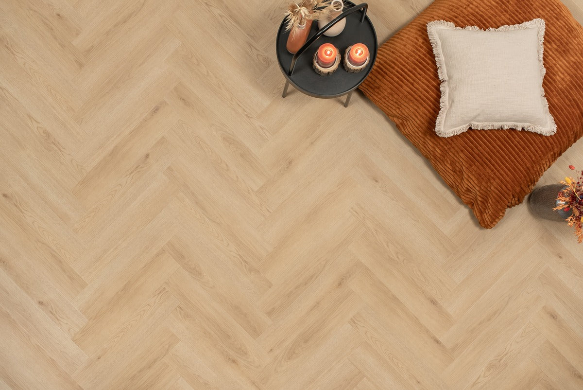 Floer Visgraat PVC – Natuur Eiken