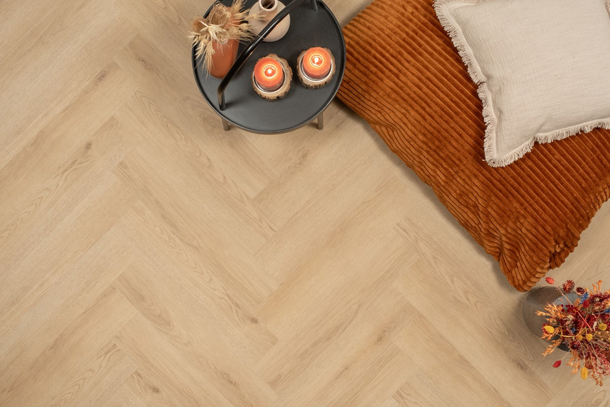 Floer Visgraat PVC – Natuur Eiken