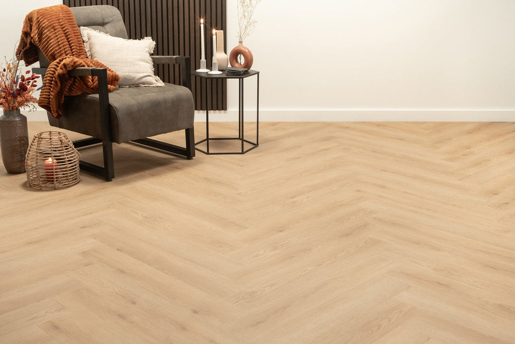 Floer Walvisgraat Click PVC – Bryde Bruin