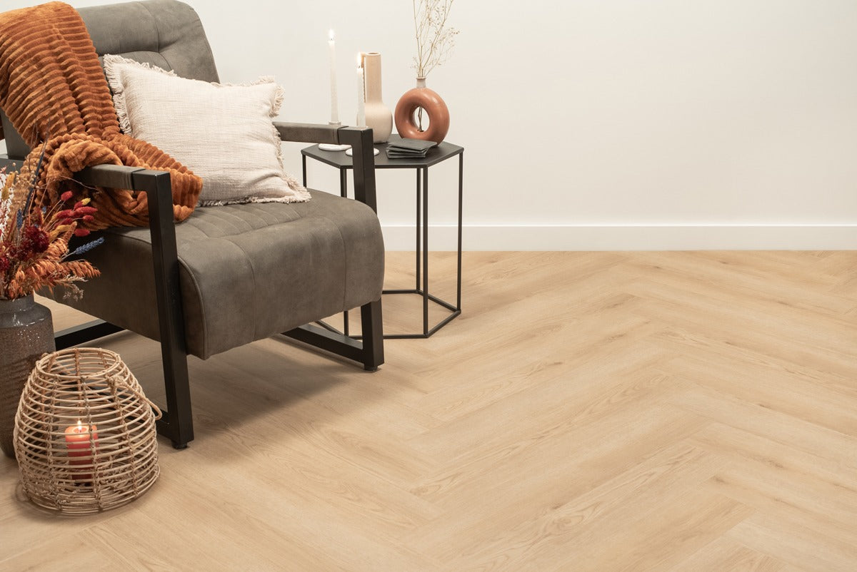 Floer Walvisgraat Click PVC – Bryde Bruin