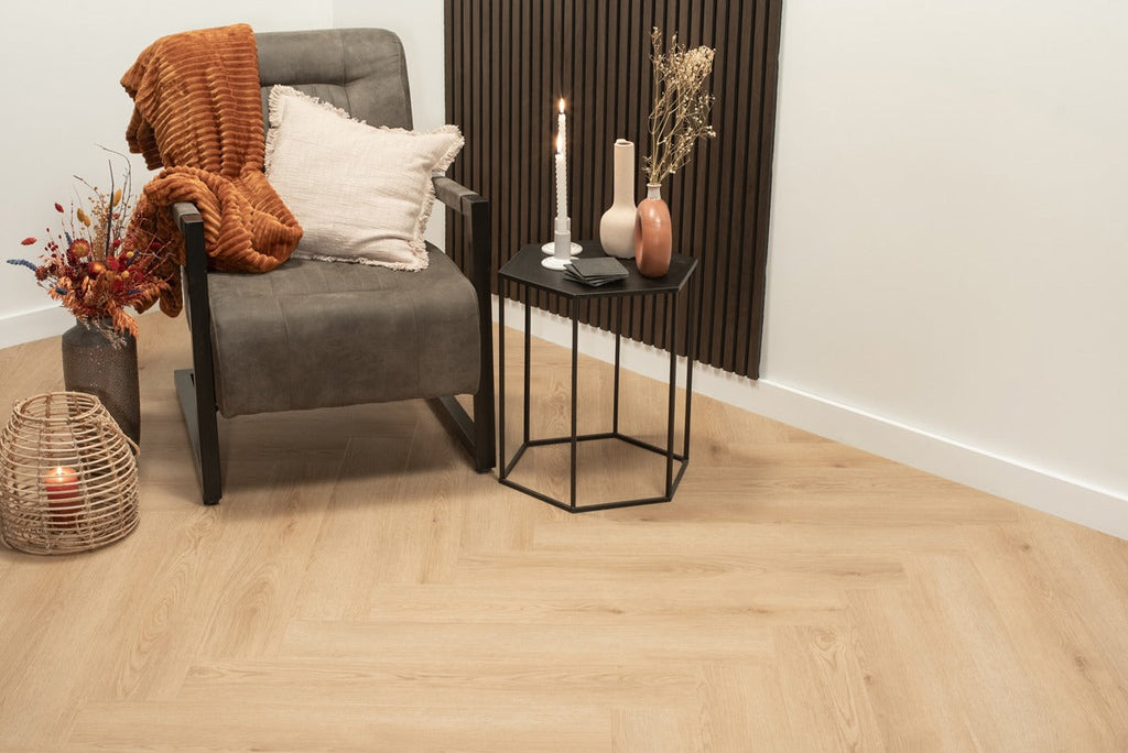 Floer Walvisgraat Click PVC – Bryde Bruin