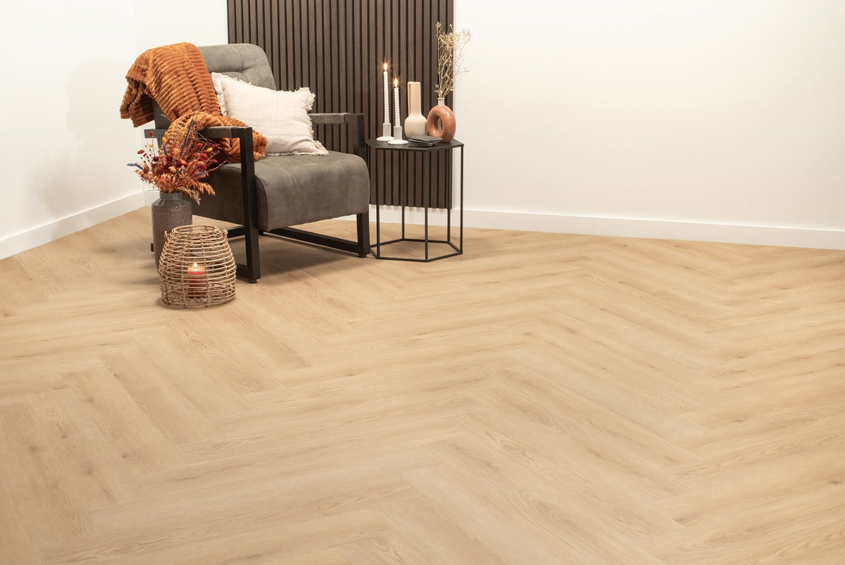 Floer Walvisgraat Click PVC – Bryde Bruin