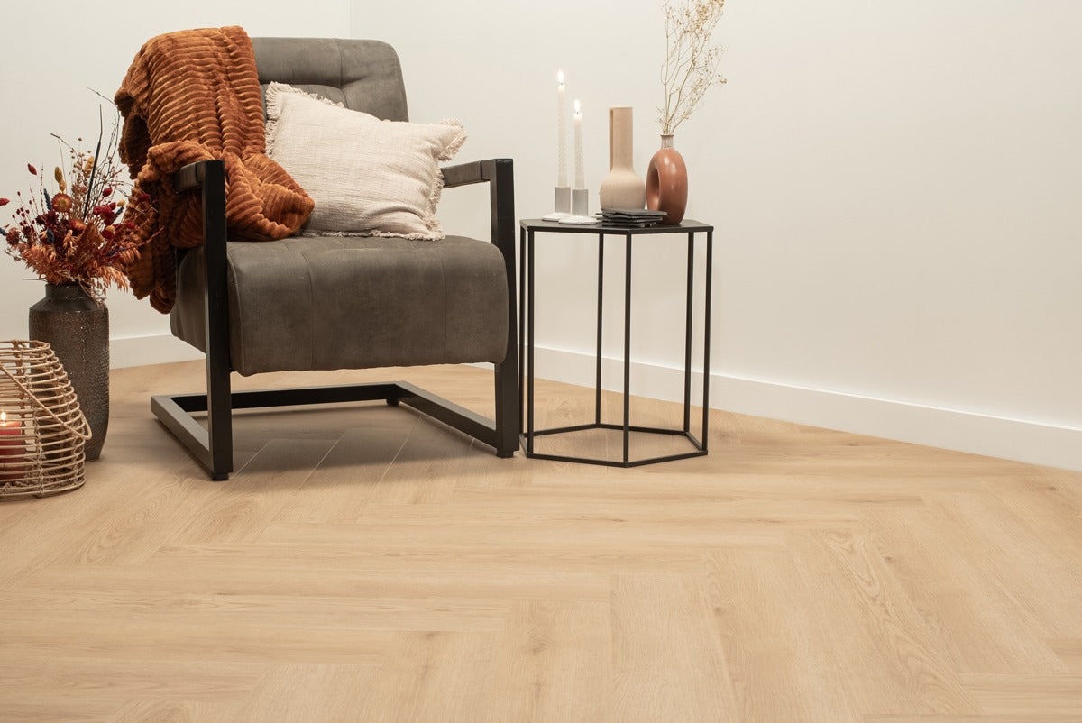 Floer Walvisgraat Click PVC – Bryde Bruin
