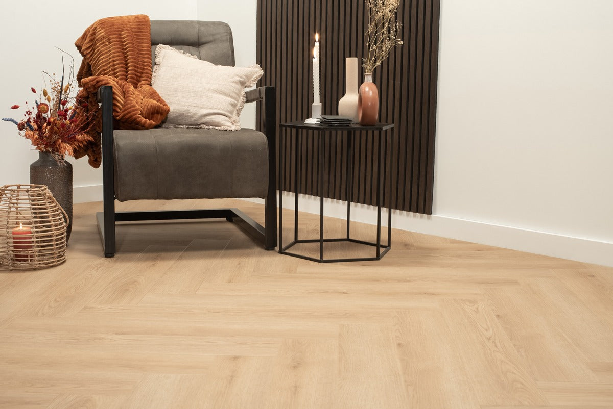 Floer Walvisgraat Click PVC – Bryde Bruin