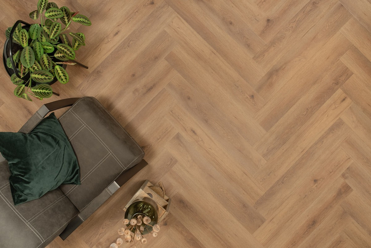 Floer Walvisgraat Click PVC – Narwal Nootbruin