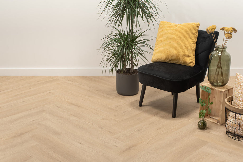 Floer Walvisgraat PVC – Gaia Grijsbeige