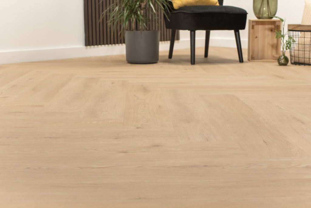 Floer Walvisgraat PVC – Gaia Grijsbeige