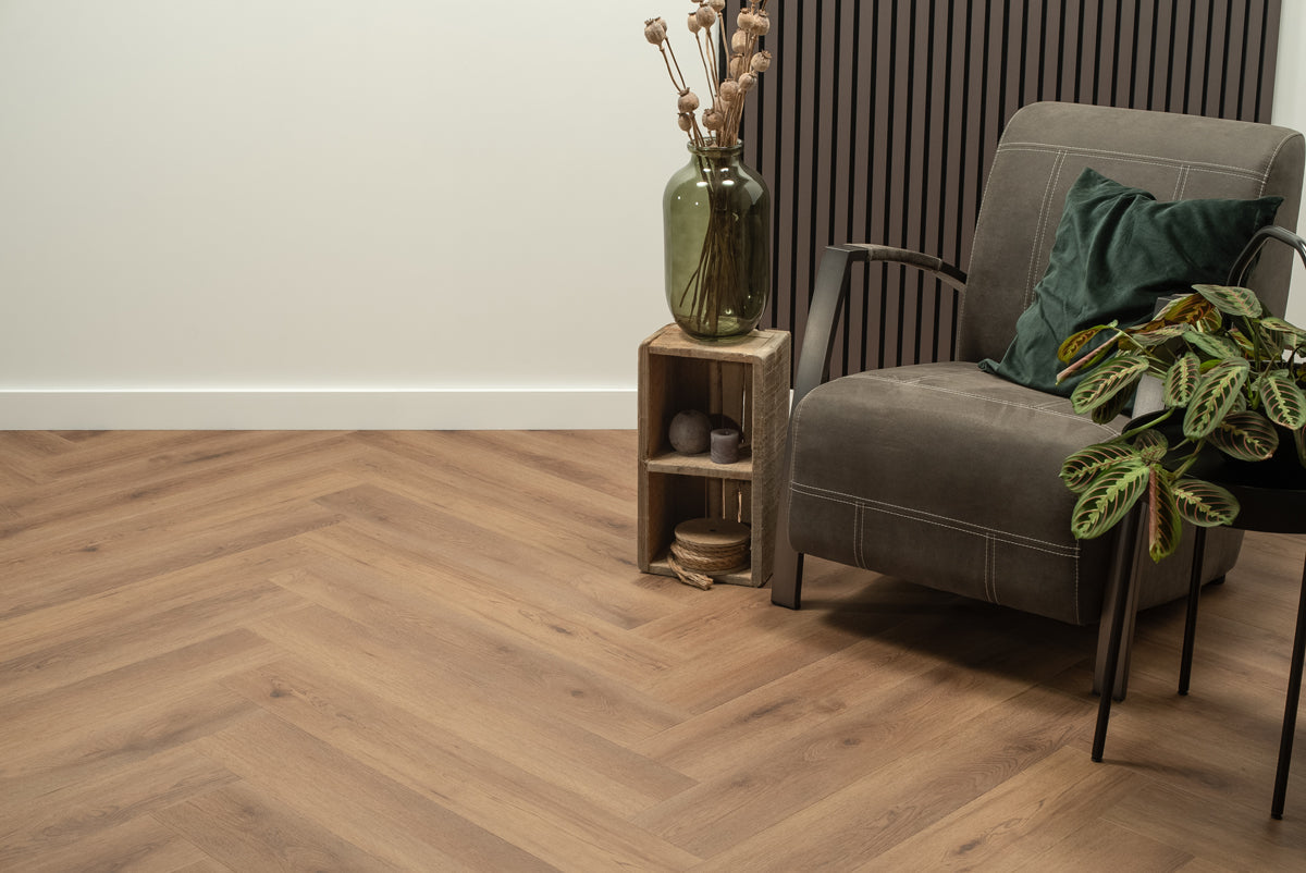 Floer Walvisgraat PVC – Narwal Nootbruin