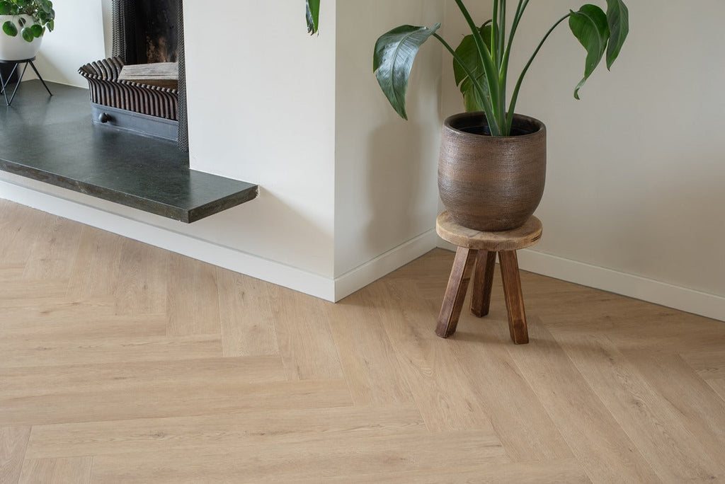 Floer Walvisgraat PVC – Gaia Grijsbeige