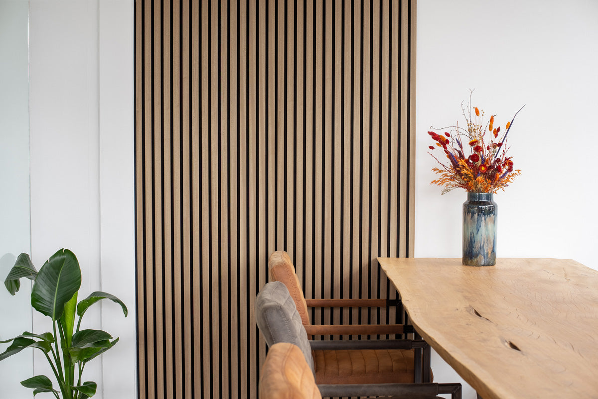 Floer Akupanel Wandpanelen -- Lichtbruin Noten 240cm