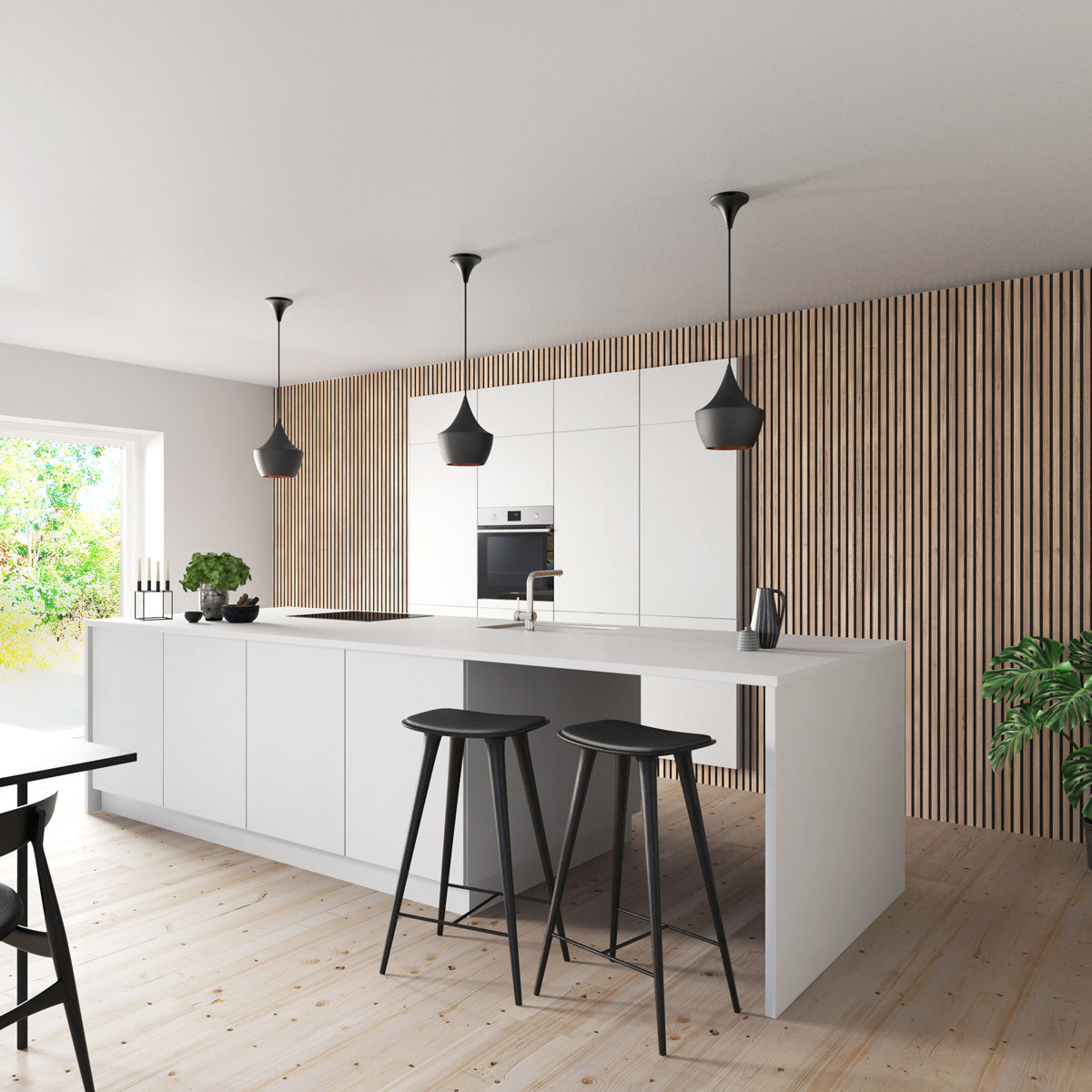 Floer Akupanel Wandpanelen – Lichtbruin Noten 240cm