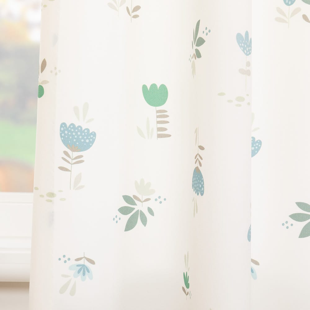 Flowery – Off White met Blauw – 43 — 140 cm