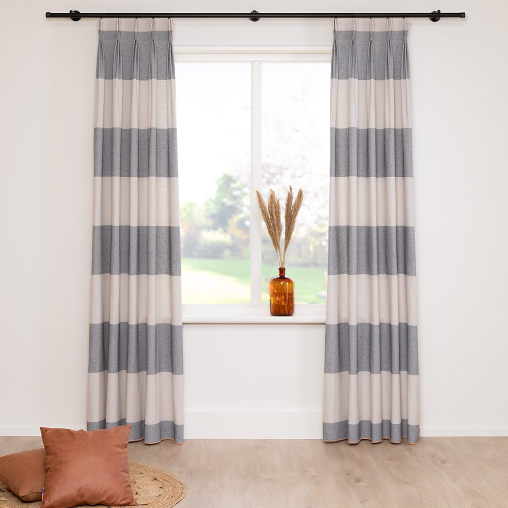 Recycle Stripe – Stro met Blauw Grijs – 51 — 135 cm