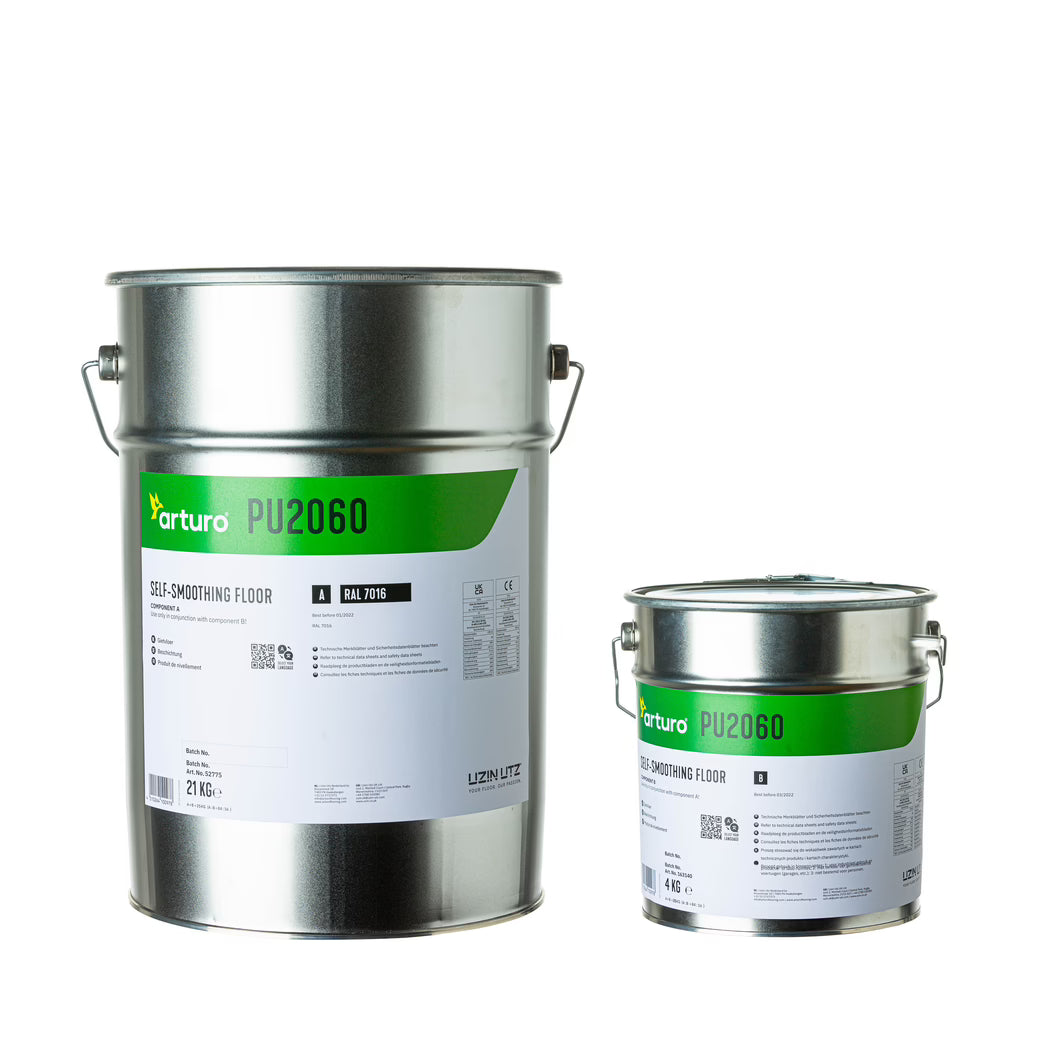 Arturo PU2060: fabrieksverpakking 25 kg set, voorbeeldetiket RAL 7016; kleur op aanvraag