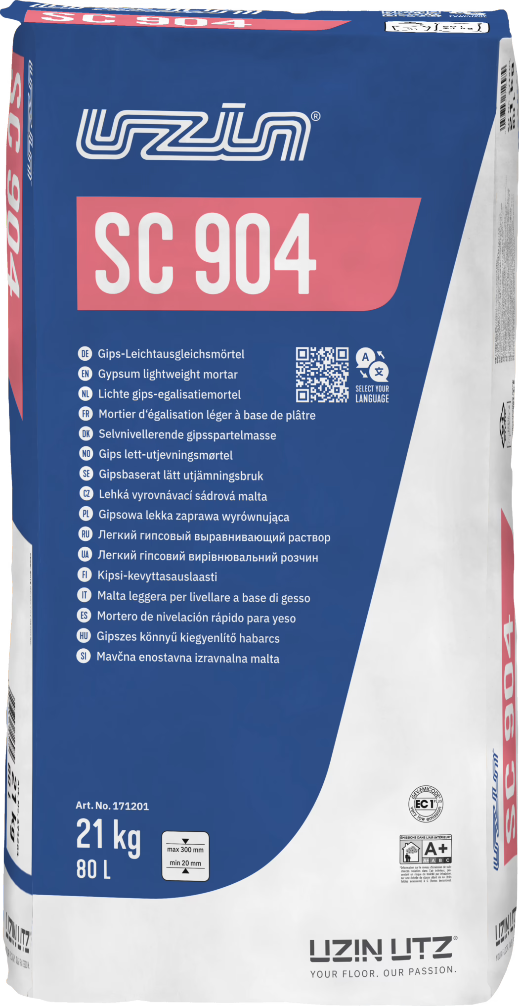 UZIN SC 904 - zak van 80 liter (circa 21 kg)