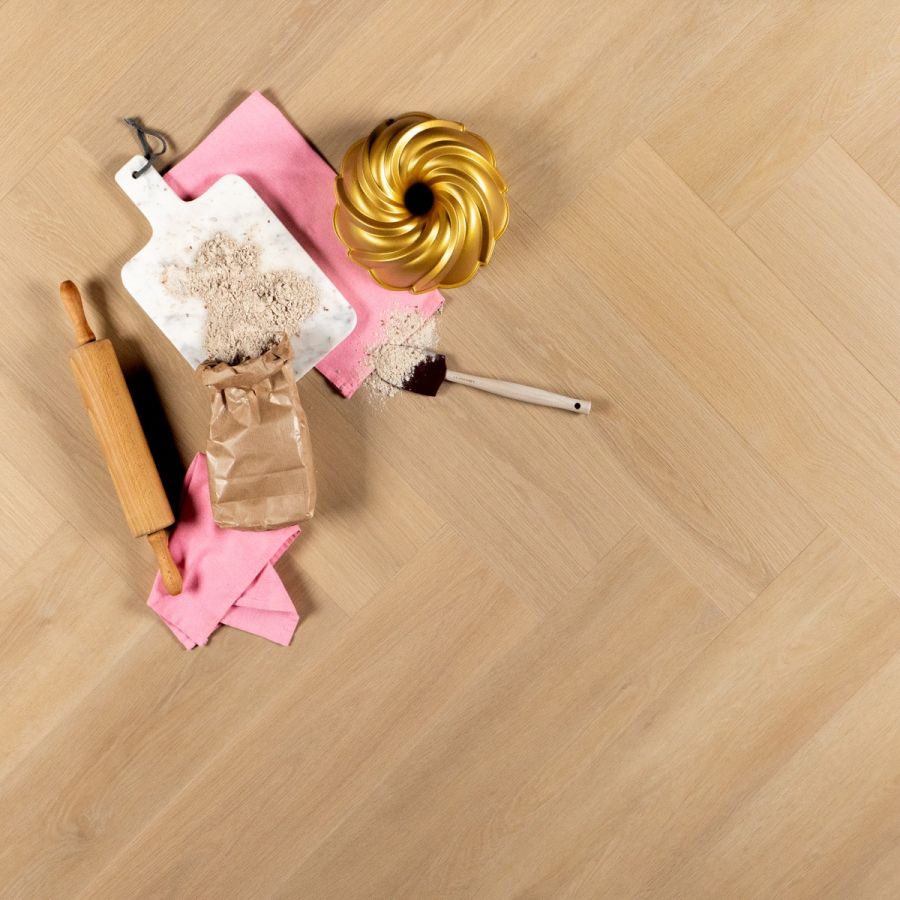 Douwes Dekker Ambitieus Brede visgraat brioche Klik-PVC