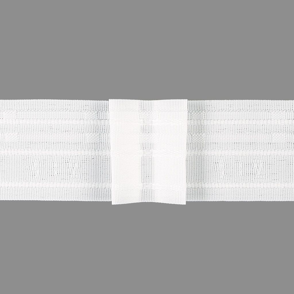 Gerster 6222 Faltenband 50mm, 200%, weiß weiß wit - 50 mm bandbreedte
