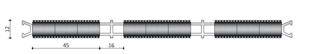 Hamat - Profi Duo - Triple - 12 mm - 014 Grijs